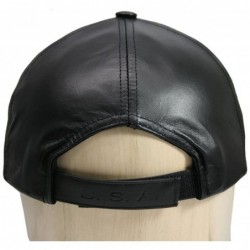 Baseball Caps Genuine Cowhide Leather Adjustable Baseball Cap Made in USA - Sky - CQ11UI9O84T $25.09