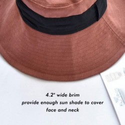 Sun Hats Sun Hats for Women Roll-up Wide Brim Summer Beach Hat Foldable Floppy Cotton Hat - Beige-strappy Hat - CE198SSMXLQ $...