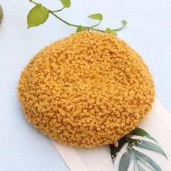 Berets Women Wool Beret Hat French Style Solid Color Sweet Painter Beret Beanie Cap - Yellow - CN194RE2KM5 $16.73