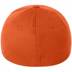 Baseball Caps St Patrick's Day Fitted Hat- Four Leaf Clover Flex Fit Baseball Hat - Full Clover - Orange - CJ18Q876OYN $24.65