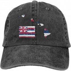 Baseball Caps Unite States Flag Map Shape Design Denim Fabric Baseball Hat Adjustable Jeans Cap - Hawaii State - C518U2RTETY ...