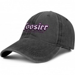 Baseball Caps Unisex Adjustable Hoosier-Racing-Tyre-Baseball Caps Golf Flat Hat - Black-19 - CN18U3ITOH3 $33.06