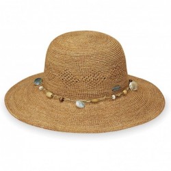Sun Hats Women's Ojai Sun Hat - Adjustable- Broad Brim- Elegant Style- Designed in Australia - Almond - C7192Q4CHGS $98.65