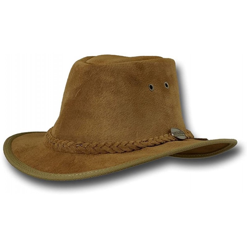 Fedoras Adventurer Fedora Leather Hat - 1095BL / 1095HI / 1095RB / 1095LM - Hickory - CH11GDBM5M3 $71.73