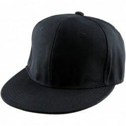 Baseball Caps Women Men Snapback Hats-Patchwork Solid Color Flat Bill Baseball Cap - 013-black - CQ12N5LQ0MI $21.46