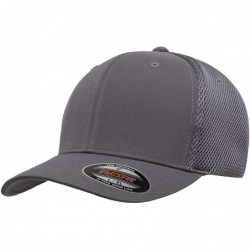 Baseball Caps Ultrafibre Airmesh Fitted Cap - Dark Grey - C4192W2ZW9C $43.01