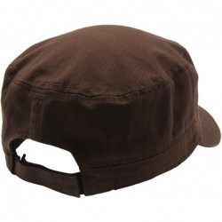 Baseball Caps Cadet Army Cap - Military Cotton Hat - Dark Brown2 - C012GW5UVBB $13.89