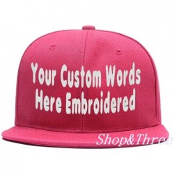Baseball Caps Custom Embroidered Baseball Cap Personalized Snapback Mesh Hat Trucker Dad Hat - Hiphop Hot Pink-1 - C118HLDX65...