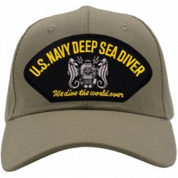 Baseball Caps US Navy - Deep Sea Diver Hat/Ballcap Adjustable One Size Fits Most - Tan/Khaki - C018STUQXGH $44.84