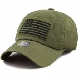 Baseball Caps USA American Flag Baseball Cap Military Army Operator Adjustable Hat - Olive - C2129UXCP7Z $36.52