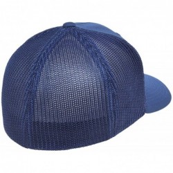 Baseball Caps Flexfit Trucker Hat for Men and Women - Breathable Mesh- Stretch Flex Fit Ballcap w/Hat Liner - Royal - CY18EUZ...