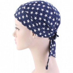 Sun Hats Women Turban Hat Hair Wrap African Jersey Magic Headband Turbans Headwrap Bohemian Boho Chemo Cap - Blue Pirate - CD...