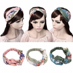 Headbands 6 Pack Women Girls Silk Satin Headbands Solid Color Elastic Hairband Twisted Turban - CL18GYK5XED $17.21