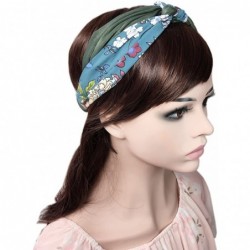 Headbands 6 Pack Women Girls Silk Satin Headbands Solid Color Elastic Hairband Twisted Turban - CL18GYK5XED $19.30