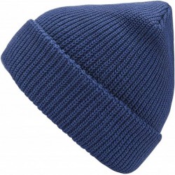 Skullies & Beanies Winter Beanie Hat Warm Knit Hats Acrylic Knit Cuff Beanie Cap for Women & Men - Blue - CI18ZIU3R8T $16.15