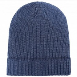 Skullies & Beanies Winter Beanie Hat Warm Knit Hats Acrylic Knit Cuff Beanie Cap for Women & Men - Blue - CI18ZIU3R8T $12.00