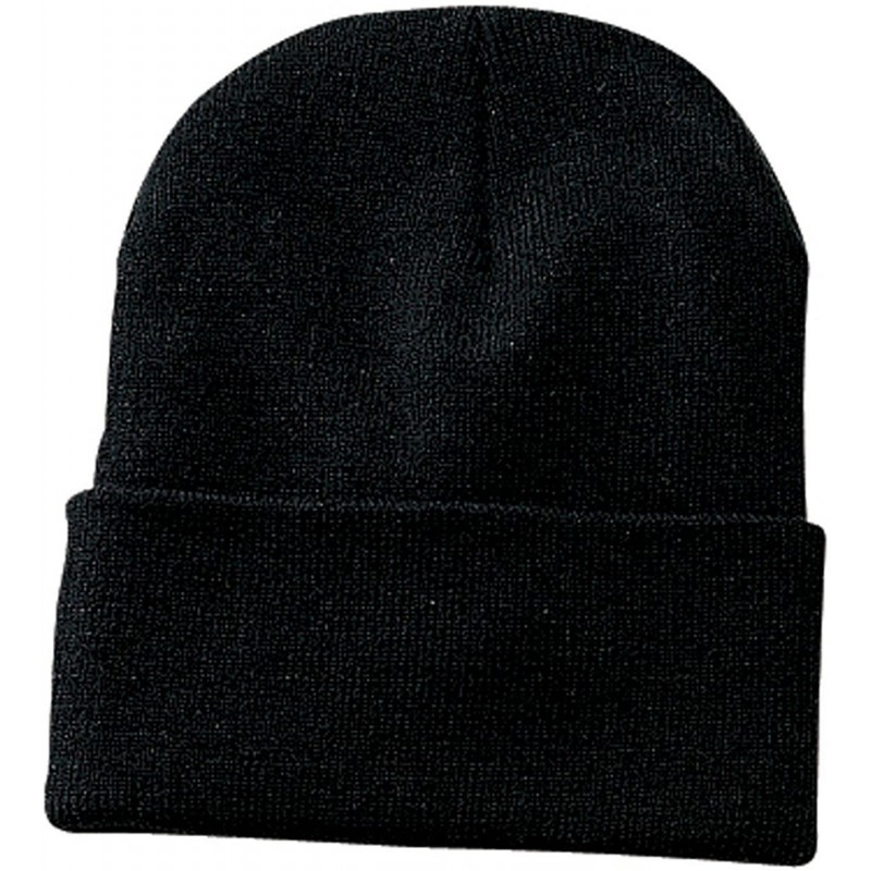 Skullies & Beanies Port & Company Men's Knit Cap - Black - CI11QDRYN31 $13.75