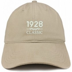 Baseball Caps Classic 1928 Embroidered Retro Soft Cotton Baseball Cap - Khaki - CA18DDMRZNC $34.98