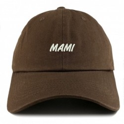 Baseball Caps Mami Embroidered Low Profile Soft Cotton Dad Hat Cap - Brown - CO18D4AT68Y $33.98