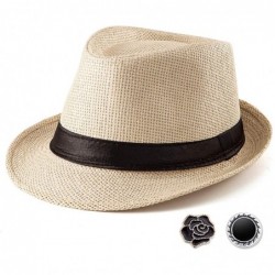 Fedoras 100% Wool Fedora Hat Mens Fedora Hats for Men Trilby Hat Straw Sun Hat Panama Hat - CG18NONYA3K $33.35