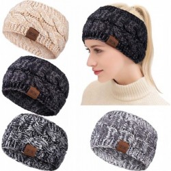 Cold Weather Headbands 4 Women Confetti Winter Cable Headband Thick Knit Head Wrap Ear Warmer Headband - CN18A07CEMS $20.99