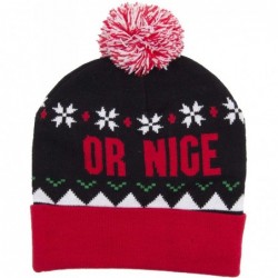 Skullies & Beanies Men's Christmas Hat- Charcoal/Green- One Size - Black/Red - C718D3R9OM0 $18.68