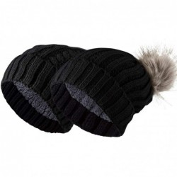 Skullies & Beanies 2 Pack Winter Hats for Women Slouchy Beanie for Women Beanie Hats - 01-black Beanie - CP18SR5U8IL $30.62