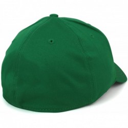 Baseball Caps Officially Licensed Super Mario Bros Logo Embroidered Flex Fitted Cap - Green - CU18L4TZ4ZX $49.26