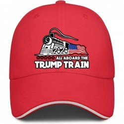 Baseball Caps All Aboard The Trump Train 2020 Trucker Hats Men/Women Adjustable Fitted Fashion Cap - Red-10 - CC18UZCQXR7 $22.35