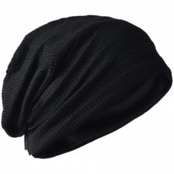 Skullies & Beanies FORBUSITE Knit Slouchy Beanie Hat Skull Cap for Mens Winter Summer - Black - CZ11NG5PTS1 $18.97