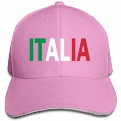 Baseball Caps Italia Outdoor Snapback Sandwich Duck Tongue Cap Adjustable Baseball Hat Plain Cap for Men Women - Pink - CV18H...