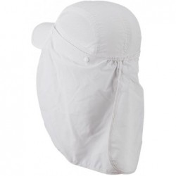 Sun Hats UV 50+ Talson Removable Flap Breathable Cap - White - CF11FITQ6V7 $27.55