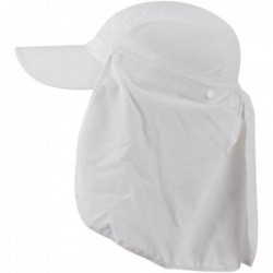 Sun Hats UV 50+ Talson Removable Flap Breathable Cap - White - CF11FITQ6V7 $27.55