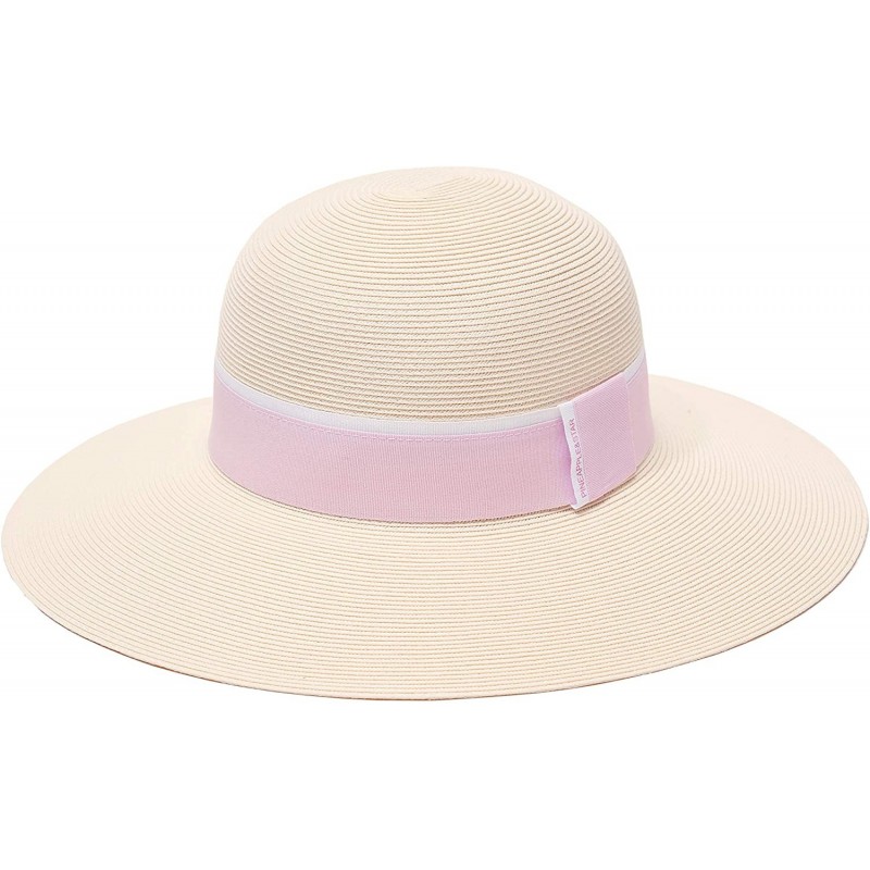 Sun Hats Paris Sun Beach Wide Brim Straw Hat Fine Braid UPF50+ for Women - Ivory_2020pw - CJ195TSRWGU $93.55
