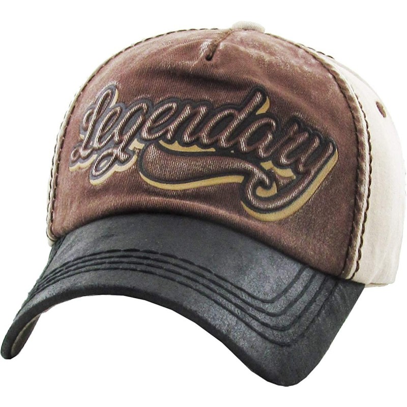 Baseball Caps Good Vibes ONLY Cool Vintage Design Dad Hat Baseball Cap Polo Style Adjustable - (1.9) Brown Black Legendary - ...
