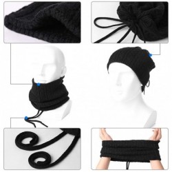 Newsboy Caps Unisex Knit Beanie Visor Cap Winter Hat Fleece Neck Scarf Set Ski Face Mask 55-61cm - 99710-grey - CW18LL5364H $...