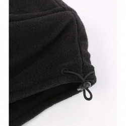 Skullies & Beanies Mens Womens Warm Fleece Beanie Earflap Winter Hat Outdoor Skull Caps - Black - C518IU0OICL $27.09