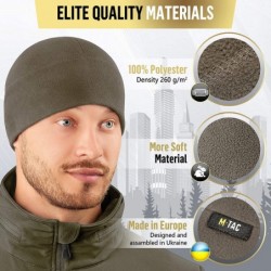 Skullies & Beanies Tactical Beanie Fleece Watch Cap Military Army Men Winter Hat Elite - Olive Dark - CX18HKYTT98 $21.82