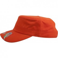 Baseball Caps Womens Print Adjustable Cadet Cap - Orange - Floral - CO196LMEIM9 $18.93