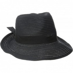 Sun Hats Women's Avanti Packable Fedora Sun Hat with Memory Wire- Rated UPF 30 for UV Protection - Black - CV128ZTAH79 $44.56