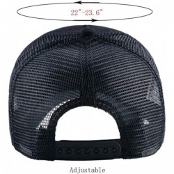 Baseball Caps Unisex Animal Mesh Trucker Hat Snapback Square Patch Baseball Caps - Black Cock - CW18TWXYLES $27.79