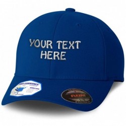 Baseball Caps Flexfit Hats for Men & Women Custom Personalized Text Dad Hats Baseball Cap - Royal Blue - CD192WX3NU7 $47.60