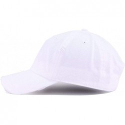 Baseball Caps Good Vibes Only Vintage Baseball Cap Embroidered Cotton Adjustable Distressed Dad Hat - White - CT18AIN0DO8 $23.72