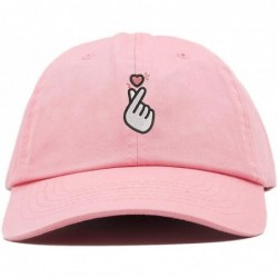 Baseball Caps Kpop Heart Symbol Embroidered Low Profile Soft Crown Unisex Baseball Dad Hat - Vc300_lightpink - CR18SCAMLH9 $3...
