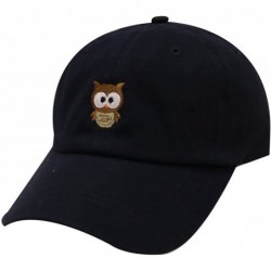 Baseball Caps Cute Owl Cotton Baseball Cap - Navy - C412JGTOQ0R $27.24