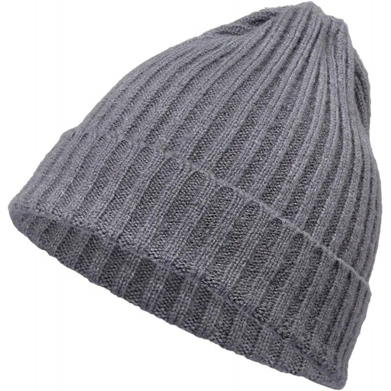 Skullies & Beanies Beanie Knit Hat Warm Winter Daily Slouchy Skull Beanies Cap for Women Kids - Dark Grey - CN18IE78L4D $15.13