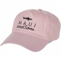 Baseball Caps Maui and Sons Original Pink Dad Hat - CE18M6XK09A $35.41