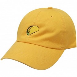 Baseball Caps Taco Emoji Cotton Baseball Cap Dad Hats - Mango - CY17Z3G4MYX $22.96