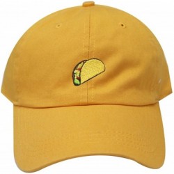 Baseball Caps Taco Emoji Cotton Baseball Cap Dad Hats - Mango - CY17Z3G4MYX $25.13