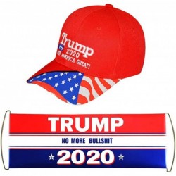 Baseball Caps Trump 2020 Hat & Flag Keep America Great Campaign Embroidered/Printed Signature USA Baseball Cap - Red Flag - C...